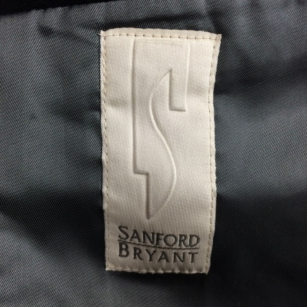 Sanford Bryant Mens Blazer Angora Wool Sport Coat Solid Black Three Button‎ 46R - Picture 14 of 15
